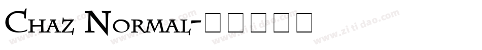 Chaz Normal字体转换